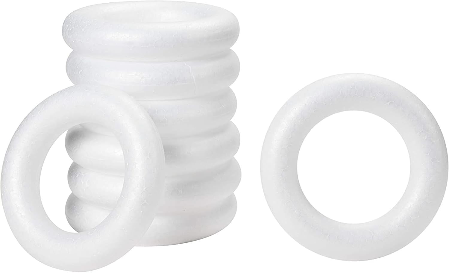Juvale 6 Inch Foam Wreath Forms 8 Pack