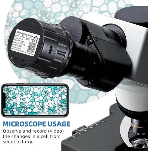 WiFi Eyepiece Camera for 24mm to 50mm Telescopes and Microscopes
