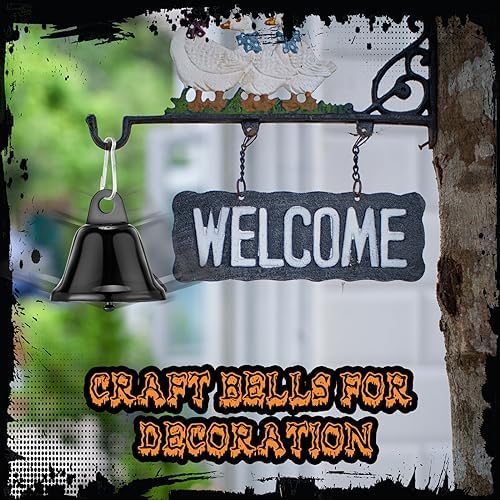 30 Piece Brass Bells with Spring Hooks for Crafts