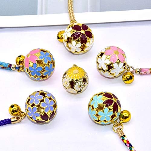 EXCEART Japanese Cherry Blossom Decorative Bells for Jewelry Making