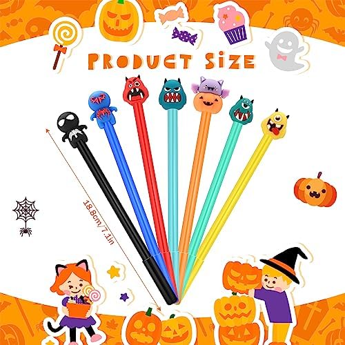 Yeaqee Halloween Gel Rollerball Pens 120 Pack 05mm Cute Cartoon Design