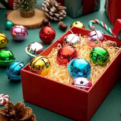 18PCS Large Jingle Bells for Christmas Crafts and Decor