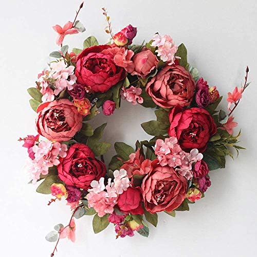 KBHOME 2 Pieces 14 Inch Metal Wire Wreath Frame Dark Green
