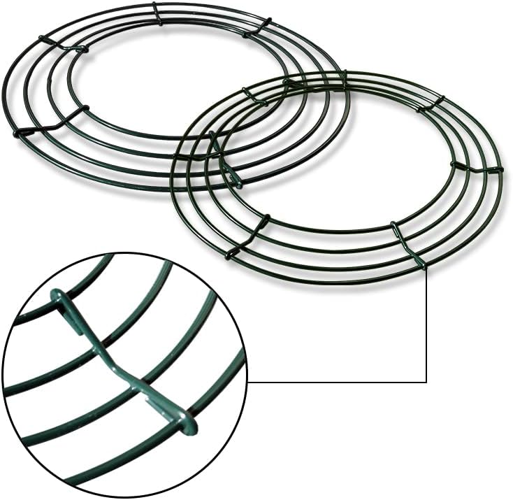 12 Pack 12 Inch Metal Wreath Frames Green