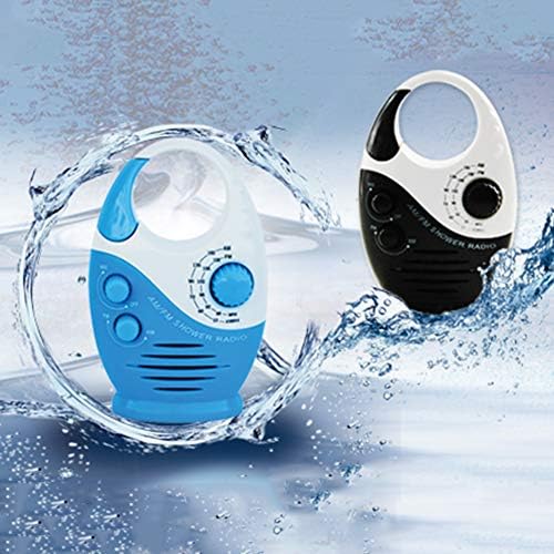 Shower Radio with AM FM Waterproof Portable Black