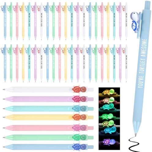 42 Pcs Glow in the Dark Turtle Pens for Kids and Students