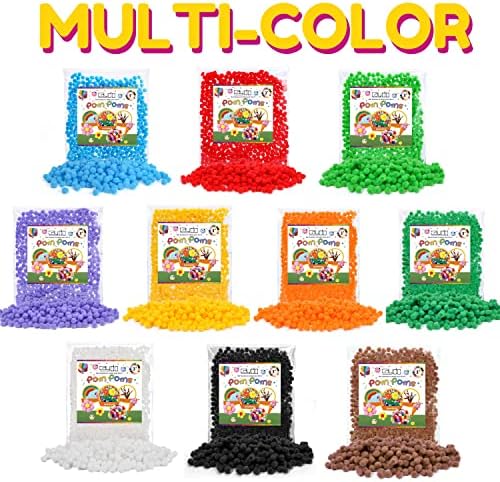 Caydo 500 White Pom Poms for Crafts and DIY