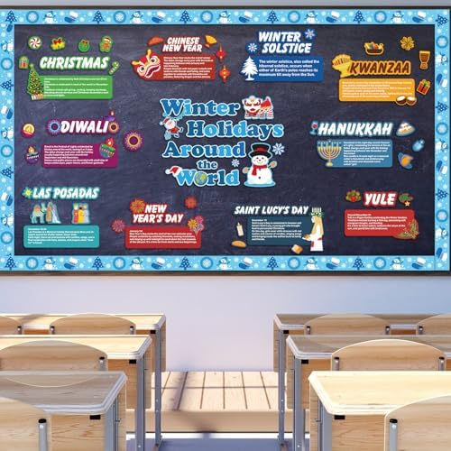 Winter Holidays Around The World Bulletin Board Set