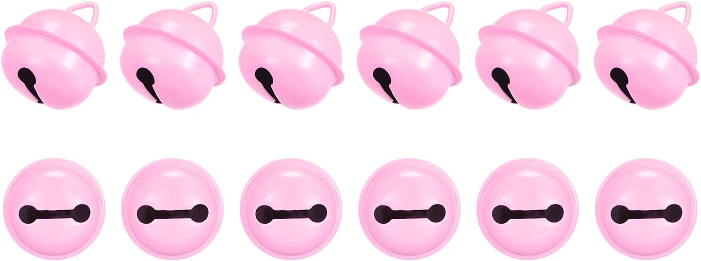 Uxcell Jingle Bells 22mm 12pcs Light Pink
