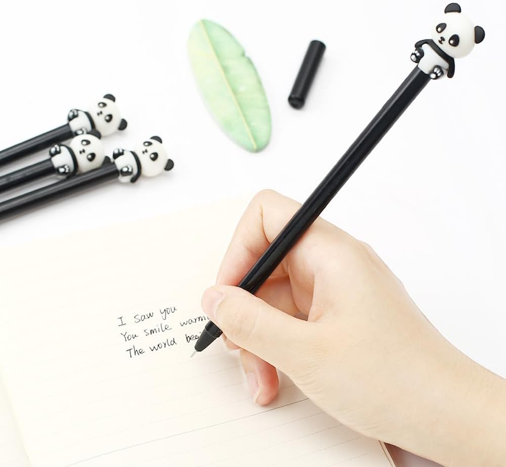 12Pcs Cute Panda Gel Pens for Kids and Adults