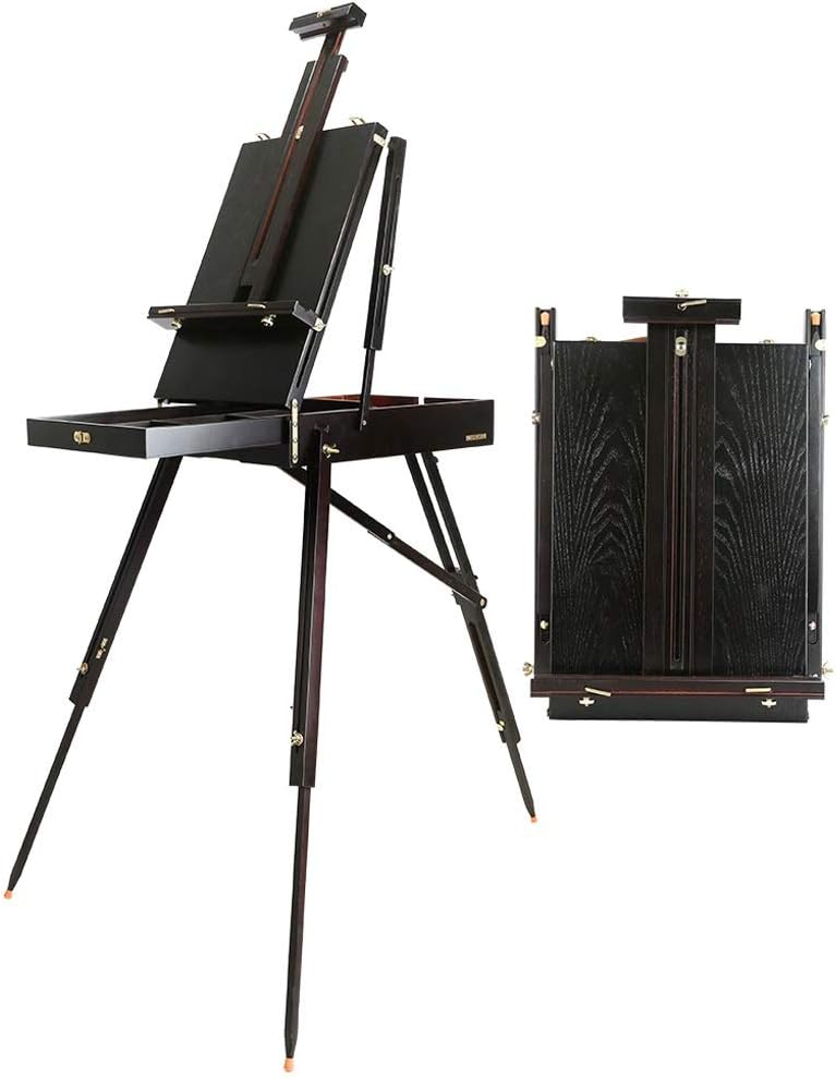 Foldable Artist Easel with Drawer for Outdoor Painting