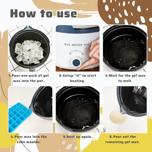 Gel Wax Candle Making Kit with Electric Melter and Accessories