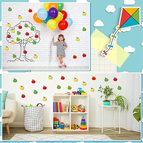 Zonon 90 Pcs Apple Cutouts Classroom Bulletin Board Decorations