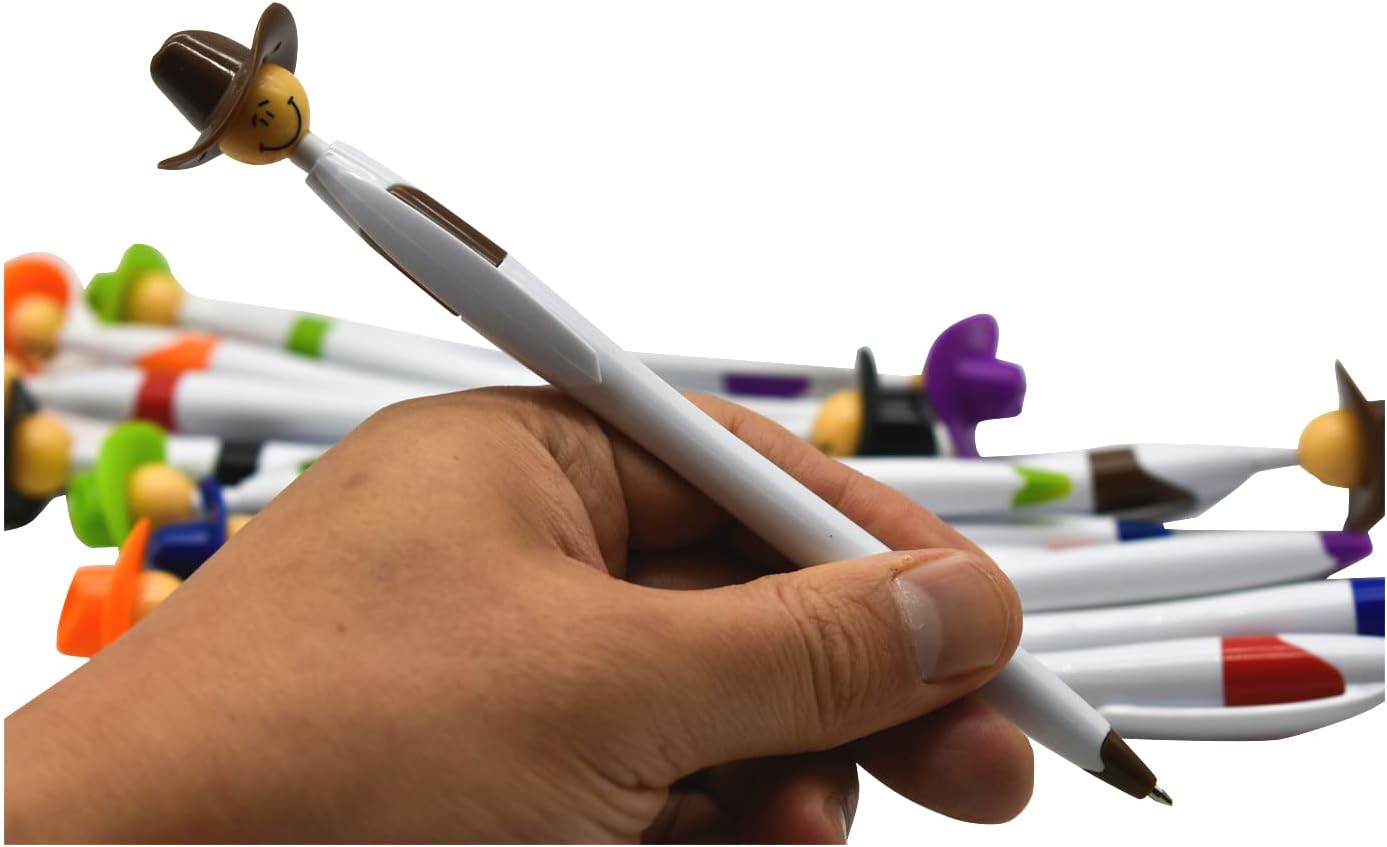 28PCS Cowboy Hat Ballpoint Pens Fun Gift for School Office Party