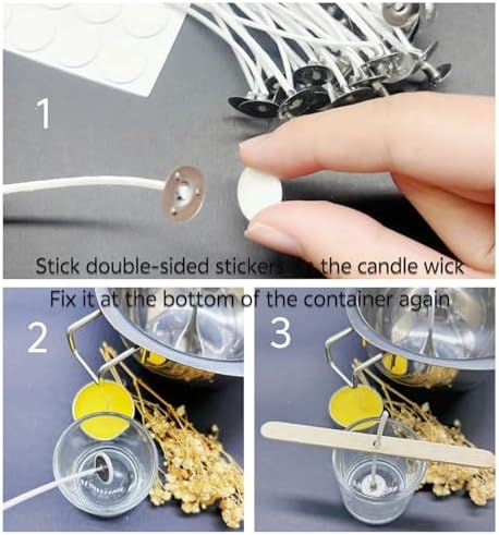 100Pcs Candle Wicks 8 Inch Set with Accessories
