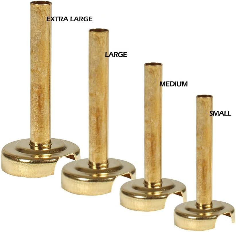 Ner Mitzvah Gold Wick Holder Set - 9 Holders and 50 Wicks