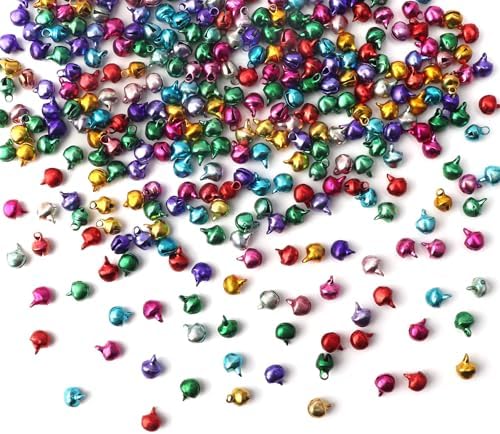 600PCS Multicolored Jingle Bells for Christmas Crafts