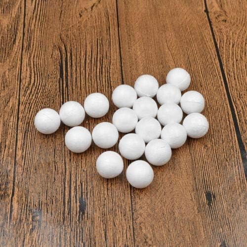 50 Pack 1 Inch White Craft Foam Balls for DIY Crafts