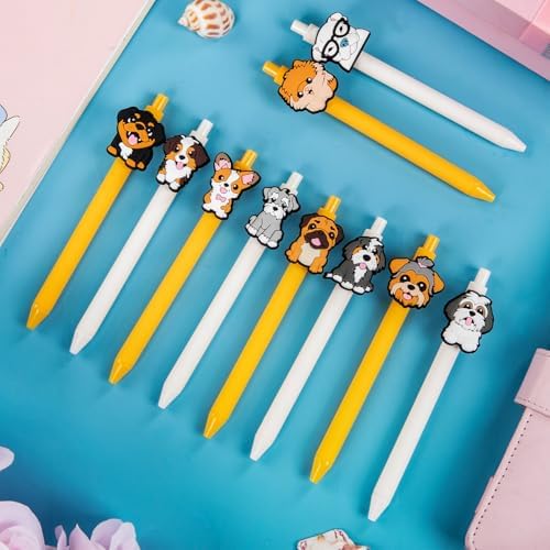 10 Piece Dog Themed Ballpoint Pen Set for Kids