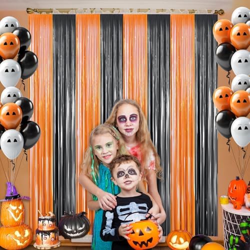 FECEDY 2pcs Metallic Tinsel Curtain for Party Decorations