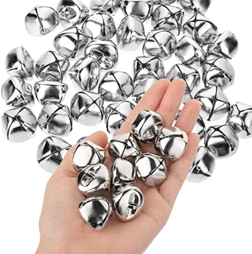 Mr Pen Jingle Bells 1 Inch Silver 50 Pack