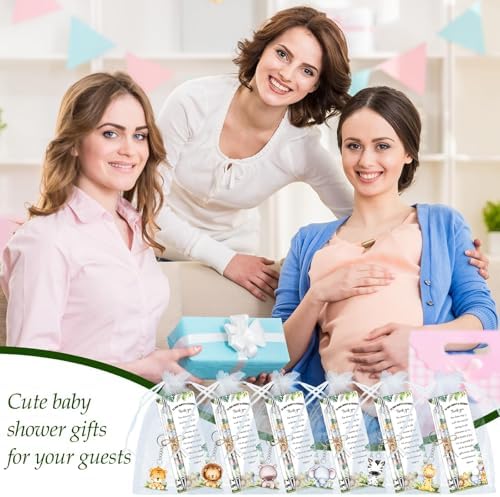 97 Pieces Baby Shower Gift Set Pens Keychains Cards