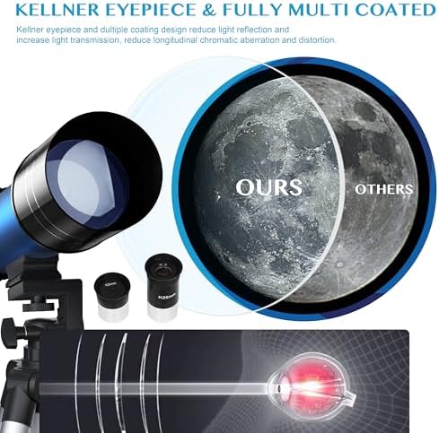 AOMEKIE 40070 70mm Telescope with Tripod and Phone Adapter