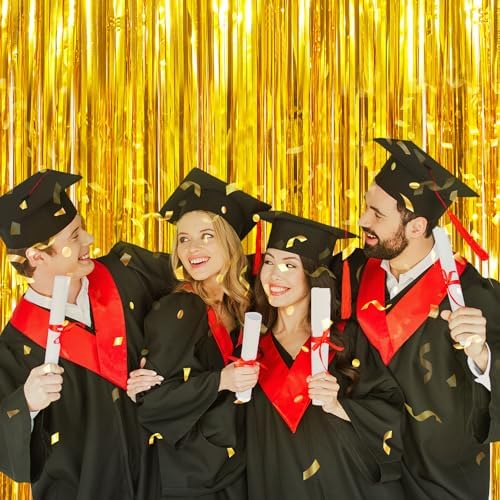 Twinkle Star 2 Pack Gold Photo Booth Backdrop Curtains