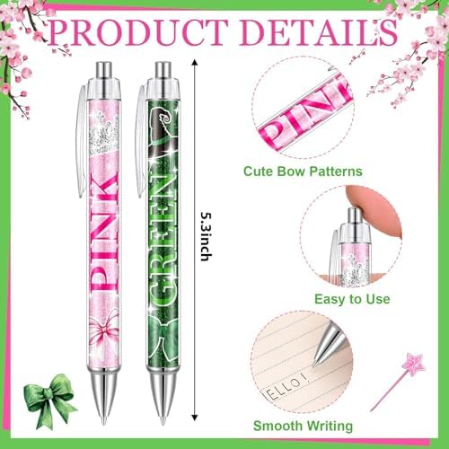 Honic 24 Pcs Witch Pens Bulk Set for Girls