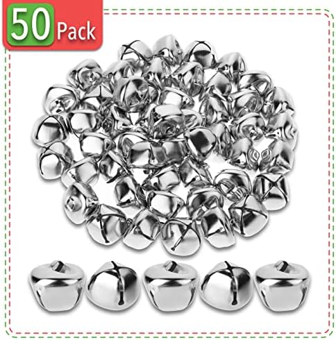 Mr Pen Jingle Bells 1 Inch Silver 50 Pack