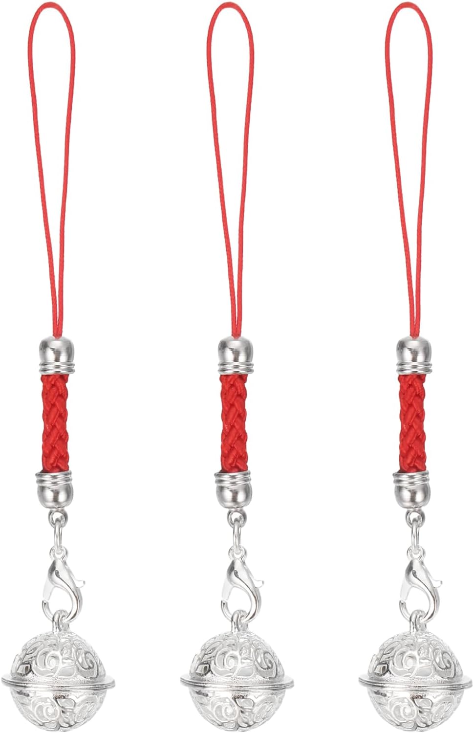 Uxcell 3 Pcs Cellphone Strap Pendant with Bell