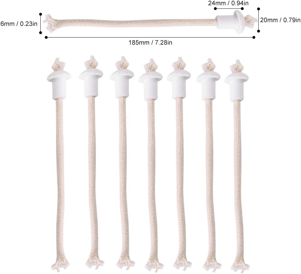 7Pcs Heat Kerosene Wick for Oil Lantern and Wine Bottle Candles