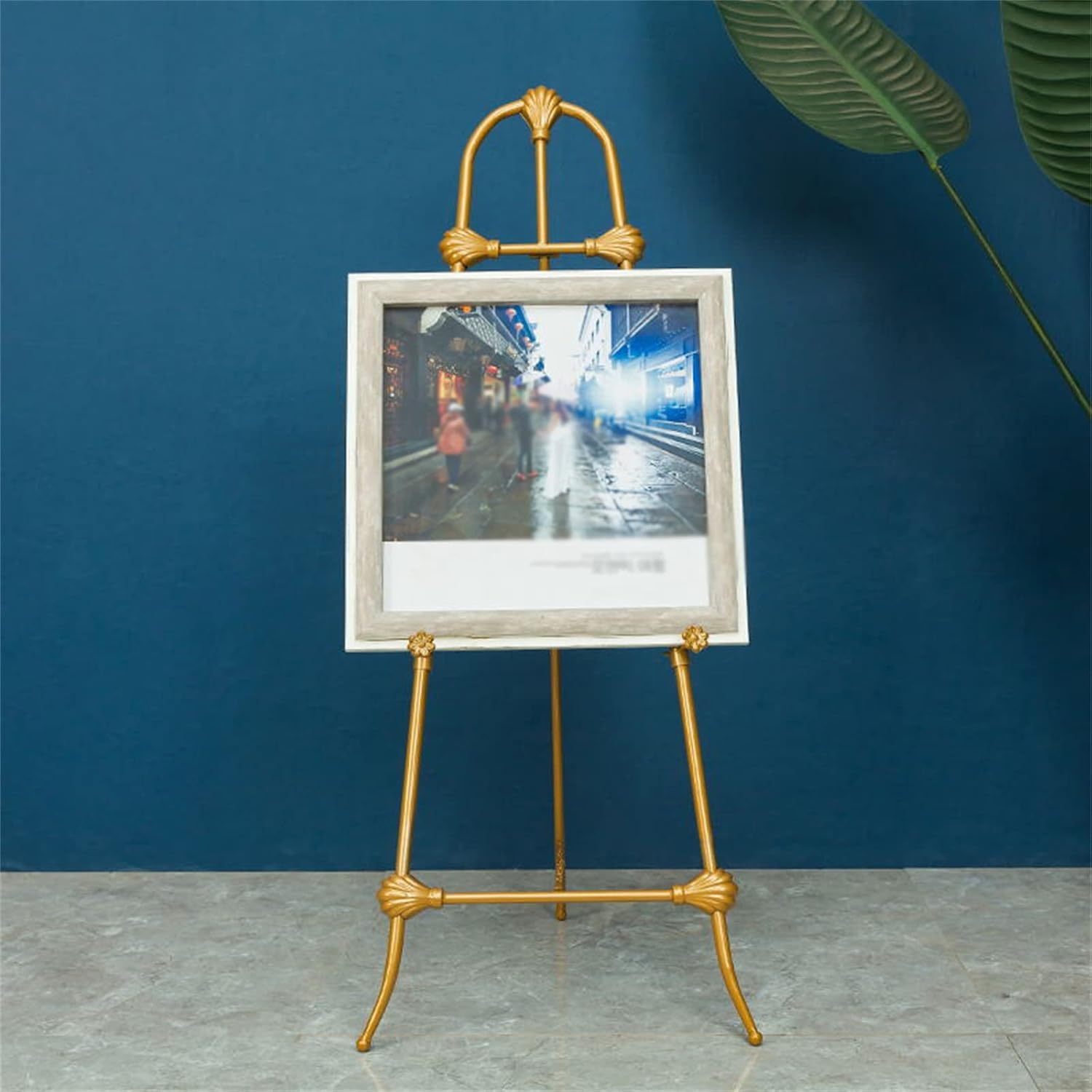 Gold Iron Easel Portable Folding Adjustable A-Frame Stand