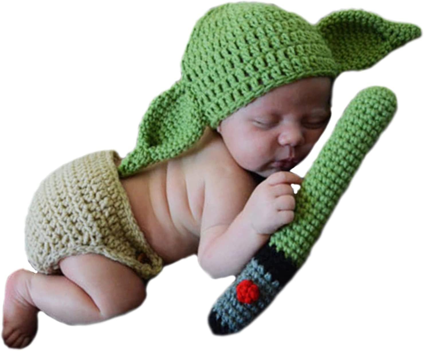 SPOKKI 3PCS Newborn Baby Hat Knit Posing Prop Set