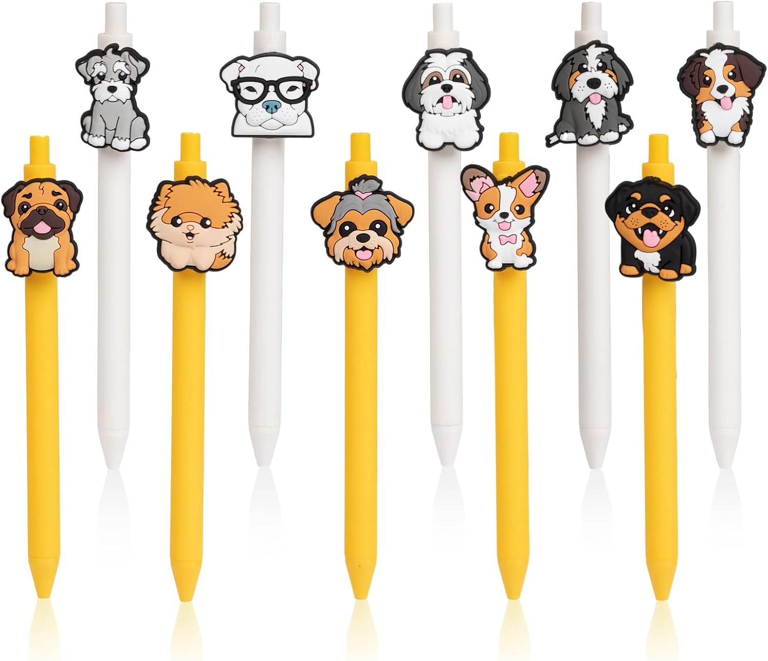 10 Piece Dog Themed Ballpoint Pen Set for Kids