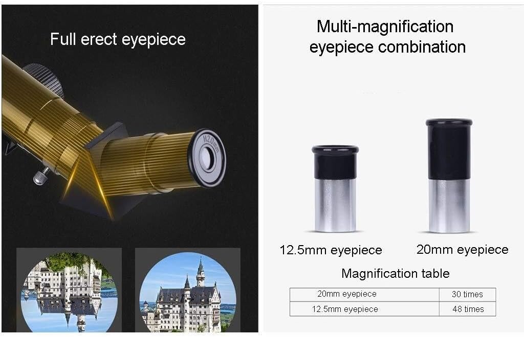 Kids Refractor Telescope 600mm x 50mm with 20mm 125mm Eyepieces