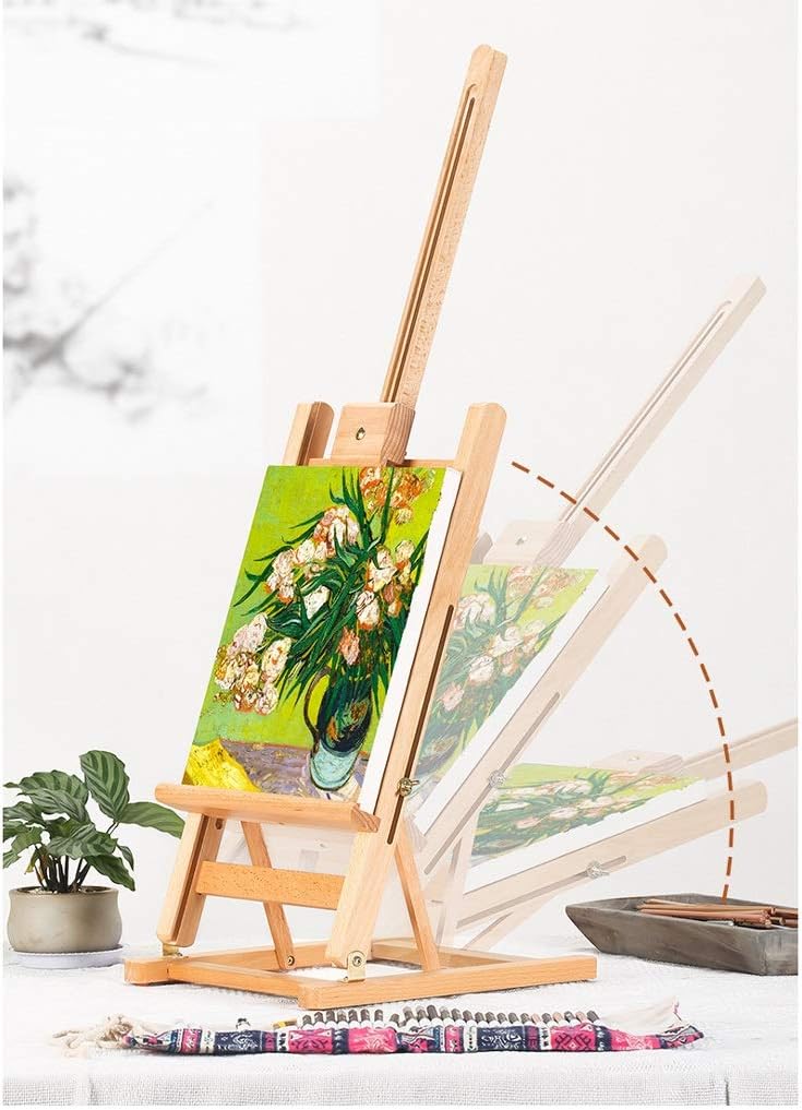 Portable Beech Wood Easel with Adjustable Height