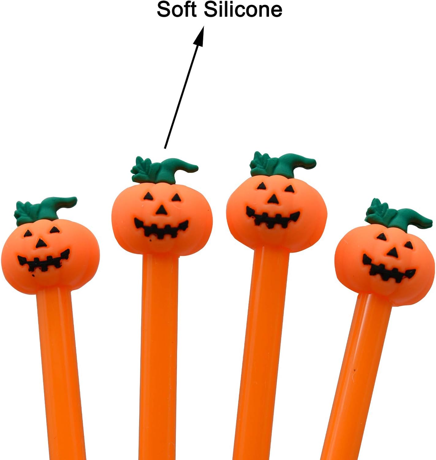 Maydahui 30 Pcs Halloween Pumpkin Shape Gel Ink Rollerball Pens