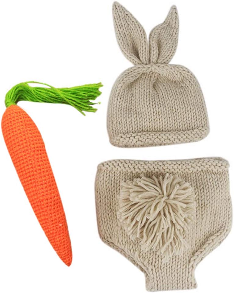 Newborn Baby Easter Carrot Rabbit Posing Prop Set