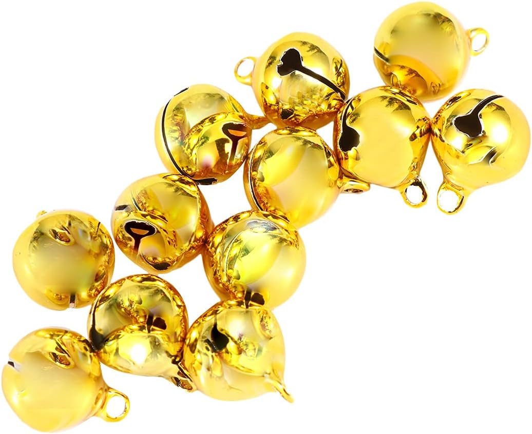 ABOOFAN 100pcs Mini Metal Jingle Bells Christmas Decoration