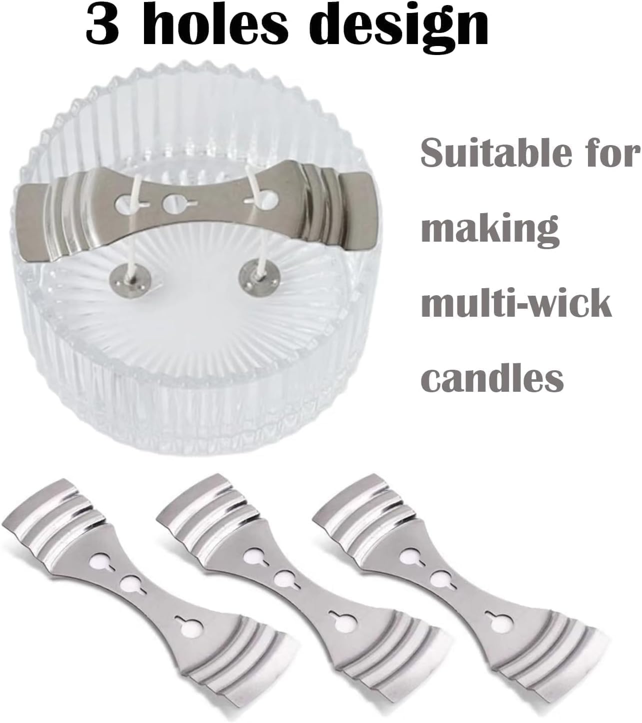 20pcs Metal Candle Wick Holder Stainless Steel for Candle Making