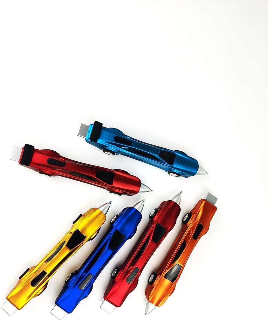 12PCS Racing Car Ballpoint Pens for Kids School Supplies Gifts Blue Ink