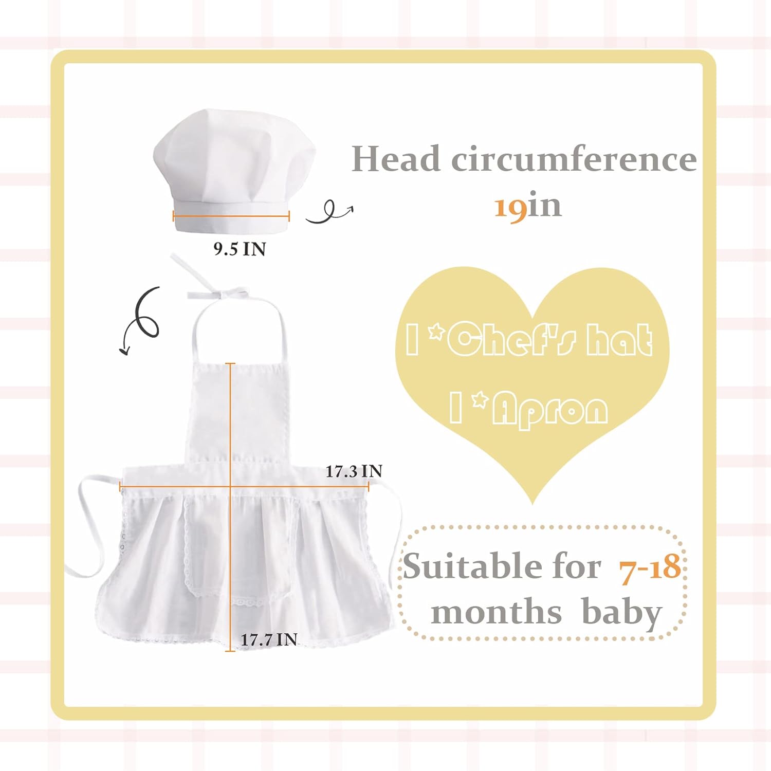 KHC-KHF Baby Chef Costume Outfit Set