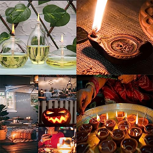AYLIFU 14 Inch Round Cotton Oil Lamp Wicks 15cm 20pcs