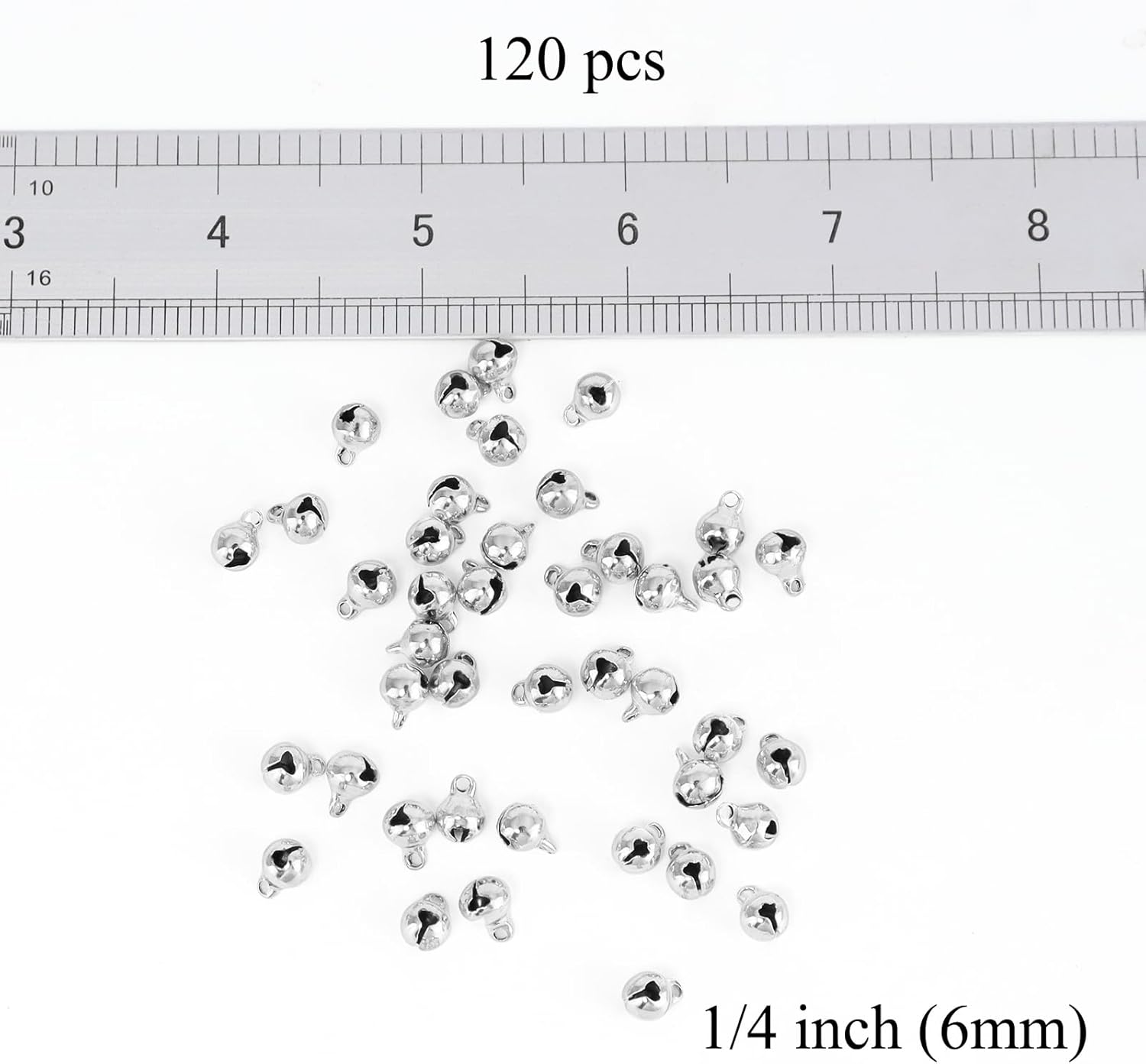 14 Inch Silver Jingle Bells 120 Pcs Craft Decorations
