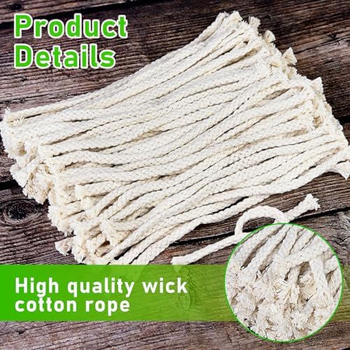 100PCS Round Cotton Oil Lamp Wicks 14 Inch