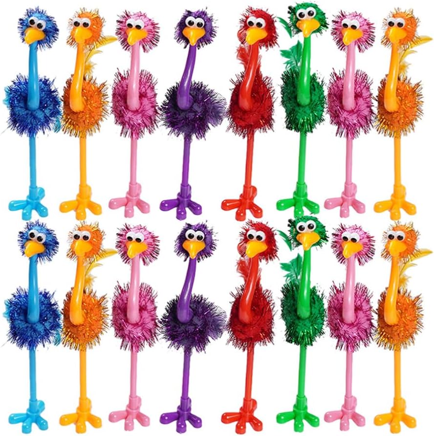 TOYANDONA 24pcs Ostrich Flamingo Pens for Kids