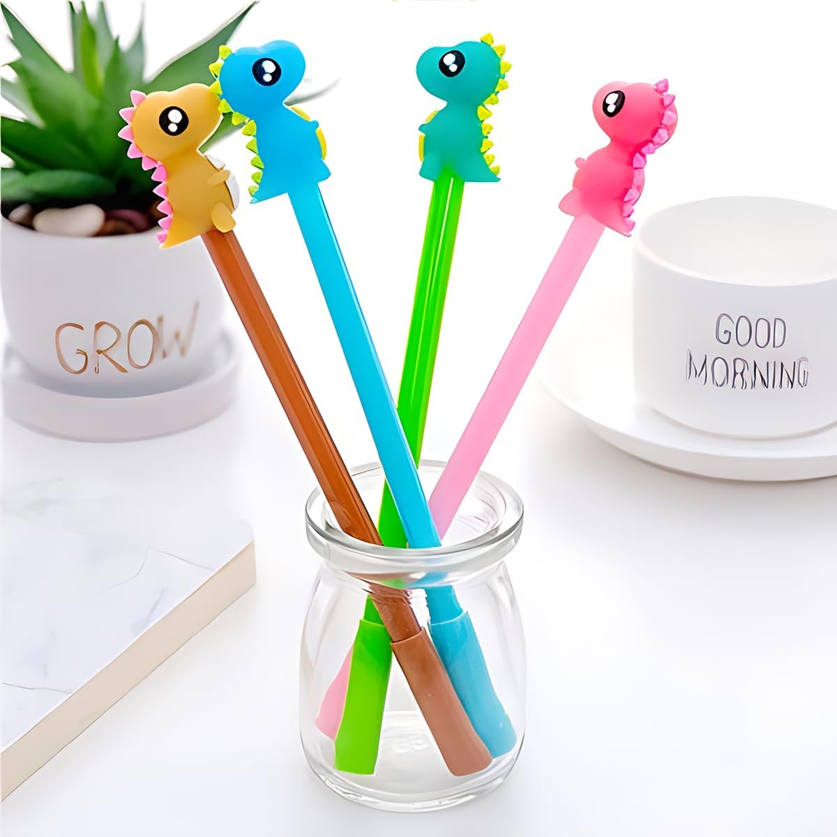 12Pcs Bulk Cute Dinosaur Gel Ink Pens for Kids and Adults