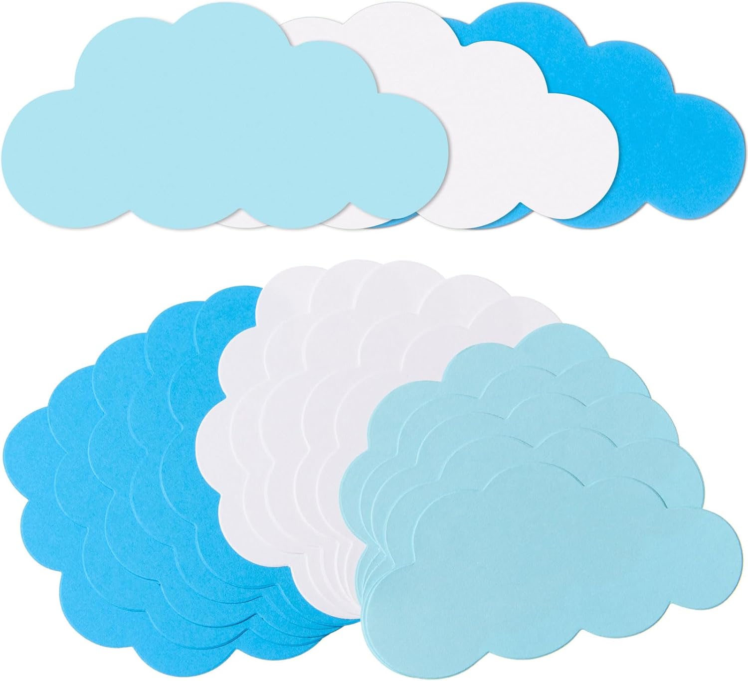 MixTeach 120 Piece Cloud Cutouts for Classroom Decorations