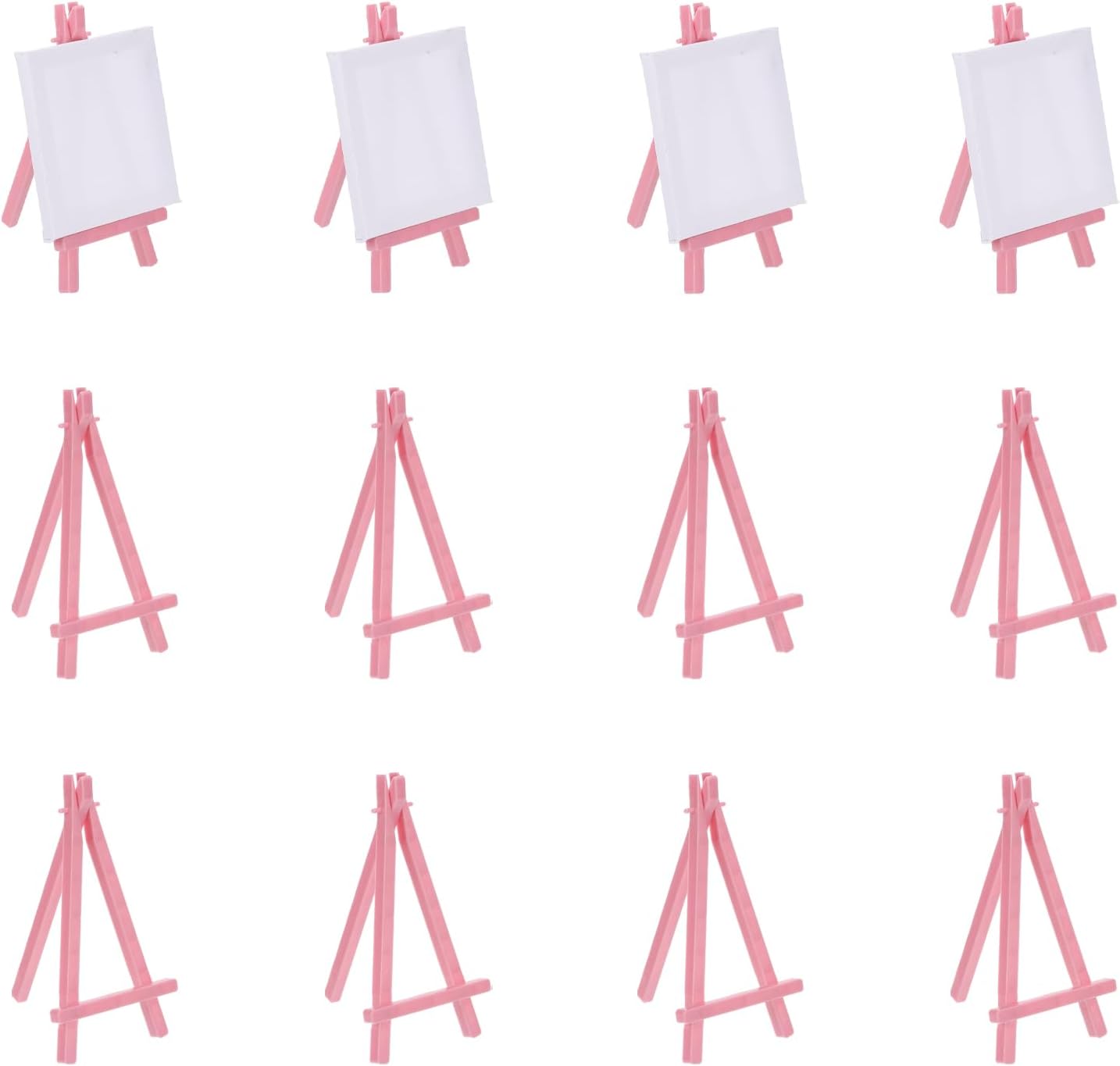 MECCANIXITY Mini Plastic Display Easels Pack of 12 Pink